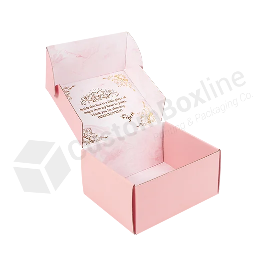 Pink Corrugated Mailer Boxes
